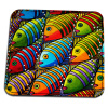 Fish Parade Leather Coasters