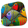 Fish Lips Hardboard Coasters