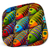 Fish Parade Hardboard Coasters