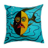 Fish Face Pilliow 18" X 18" 